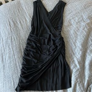 All Saints black crisscross body on dress